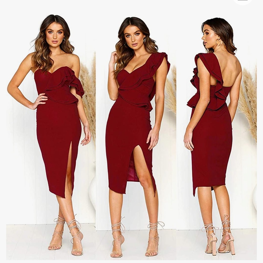 Burgundy MIDI Dress